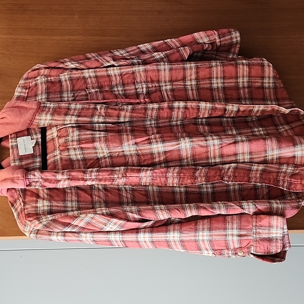 AMERICAN EAGLE FLANNEL SHIRT HOODIE